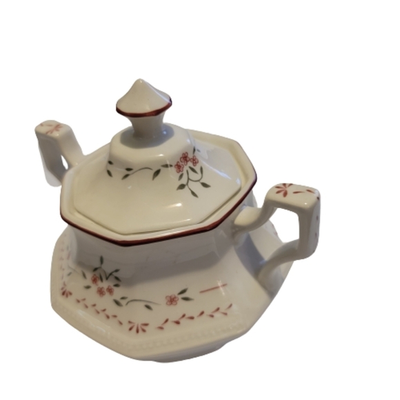 Sugar bowl JOHNSON BROTHERS MADISON LIDDED SUGAR BOWL floral pink floral vintage - Picture 2 of 10